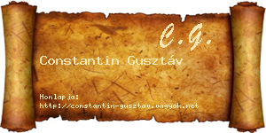 Constantin Gusztáv névjegykártya