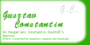 gusztav constantin business card